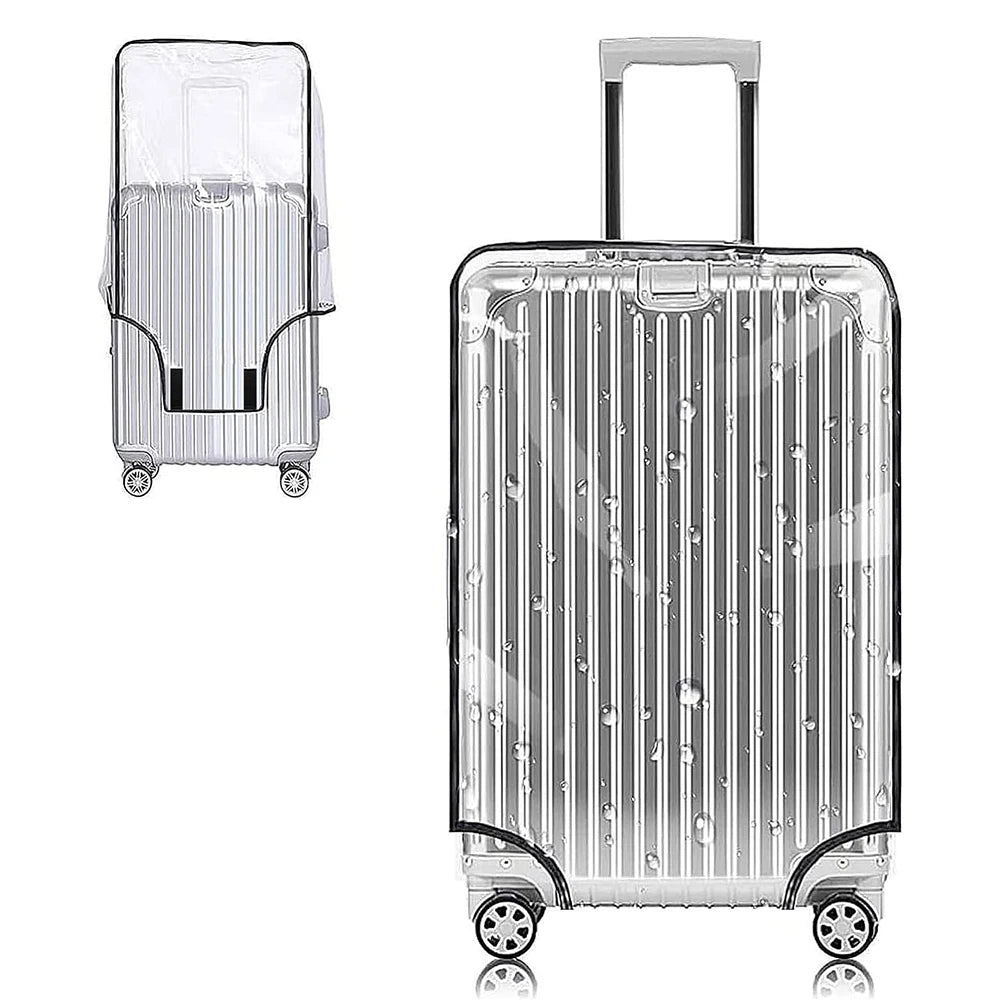 Transparent Pvc Luggage Protective Cover Wheeled Luggage Protective Cover Wear-Resistant Outer Cover Transparent Protective Peaceful Pleasures Health and Wellness
