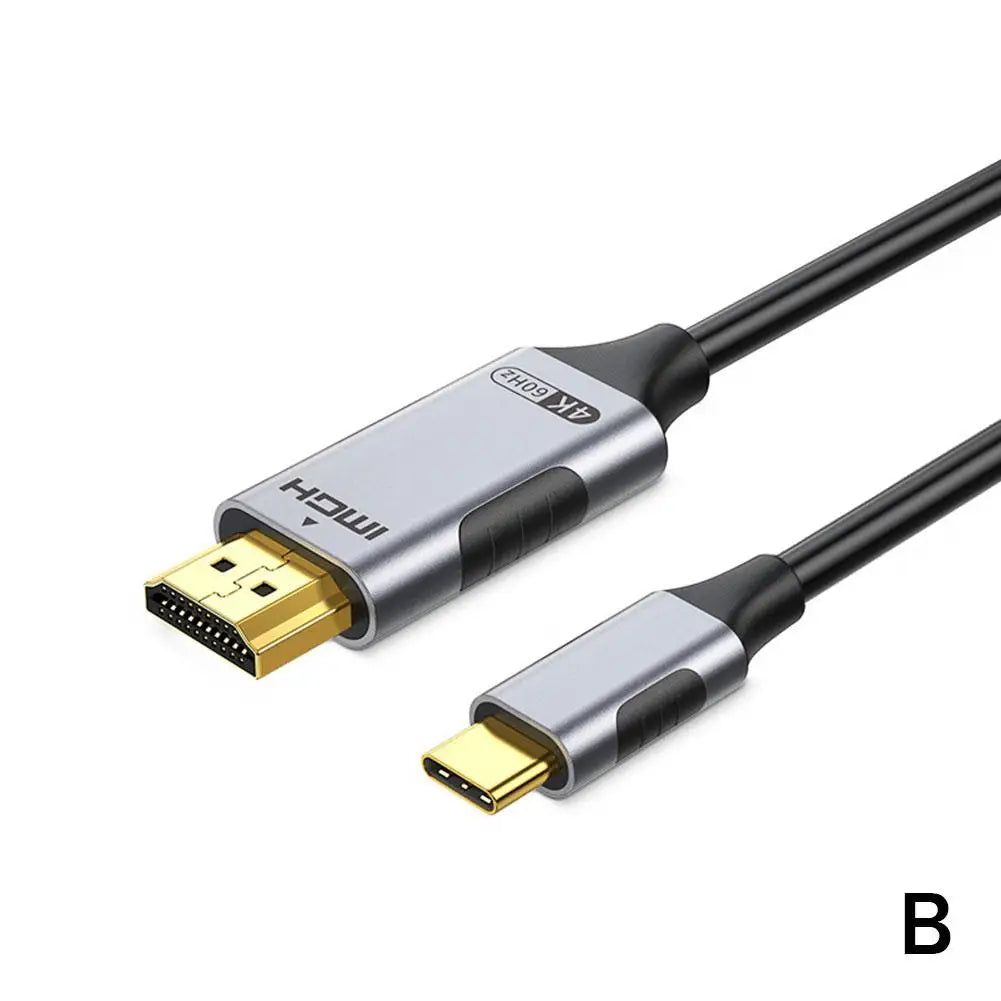 4K USB-C to HDMI Cable 2m – 60Hz, Plug & Play Adapter