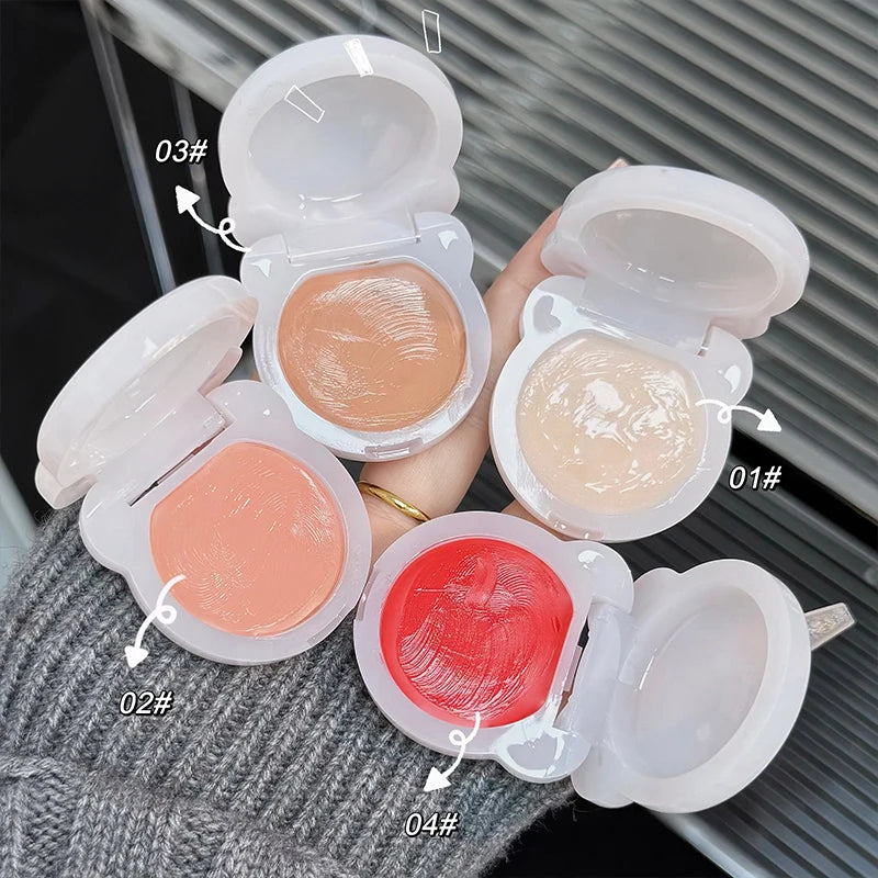 QIBEST Monochrome Blush Hydrating Cream Vitality Girl Nude Makeup Natural Smudge Blush Palette Cheek Tint Highlighter For Face Peaceful Pleasures Health and Wellness