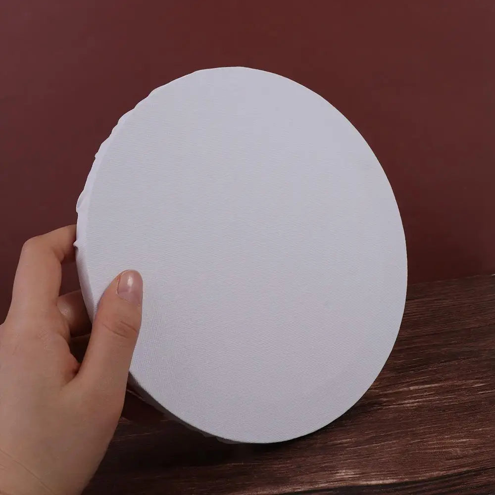 Round Cotton Painter Oil Paint Thicken Wooden Picture Frame Painting Board Circle Canvas Drawing Board Peaceful Pleasures Health and Wellness