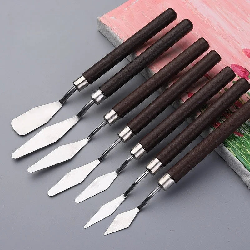7-Piece Palette Knife Set – Stainless Steel Painting Knives