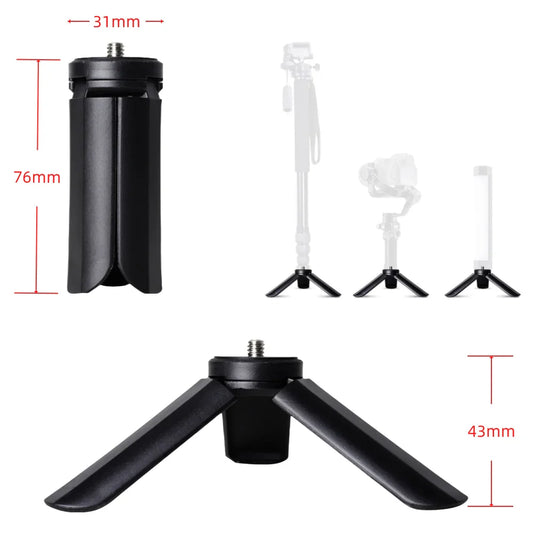 VeFly Mini Table Tripod Stand with 1/4" Screw | Phone & Camera Mini Camera Tripod Oasis Select