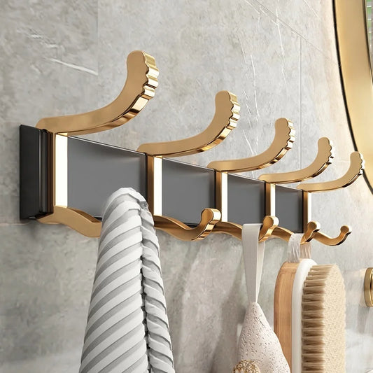 No-Drill Adjustable Door Hooks – 6-Pack Aluminum Bathroom Hooks Over-Door Hooks Peaceful Pleasures Health and Wellness