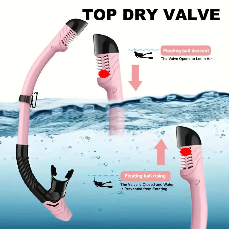 Full Dry Snorkel for Adults | Scuba Diving Breathing Tube