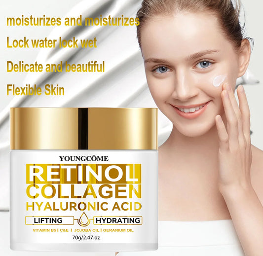 Retinol Anti Aging Face Cream Moisturizing Wrinkle Remover Collagen Hyaluronic Acid Creams Skin Care Cosmetic 30&60ML Peaceful Pleasures Health and Wellness