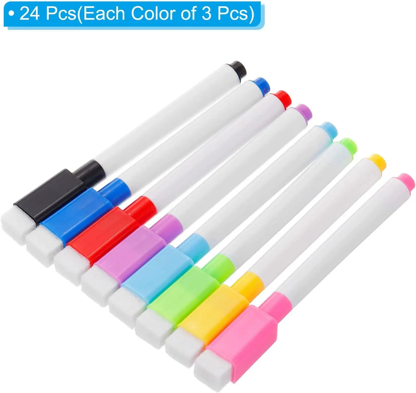 Magnetic Dry Erase Markers with Eraser Cap, White Board Mini Dry Erase Markers Bulk, Fine Point Tip Student White Board Markers Peaceful Pleasures Health and Wellness
