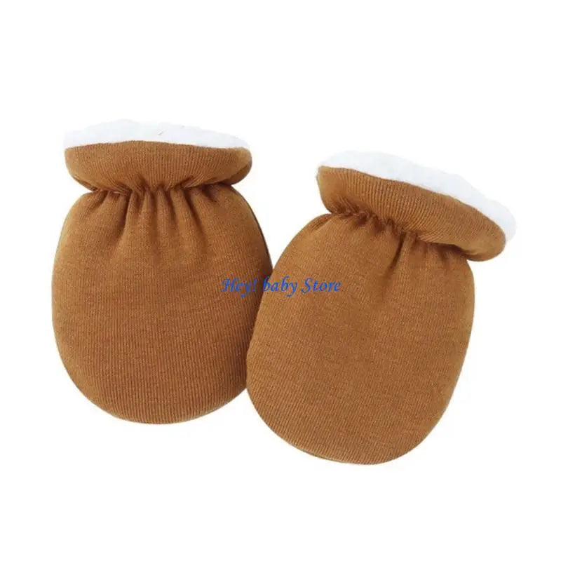 Anti-Scratch Baby Mittens | Soft Lamb Wool Newborn Gloves