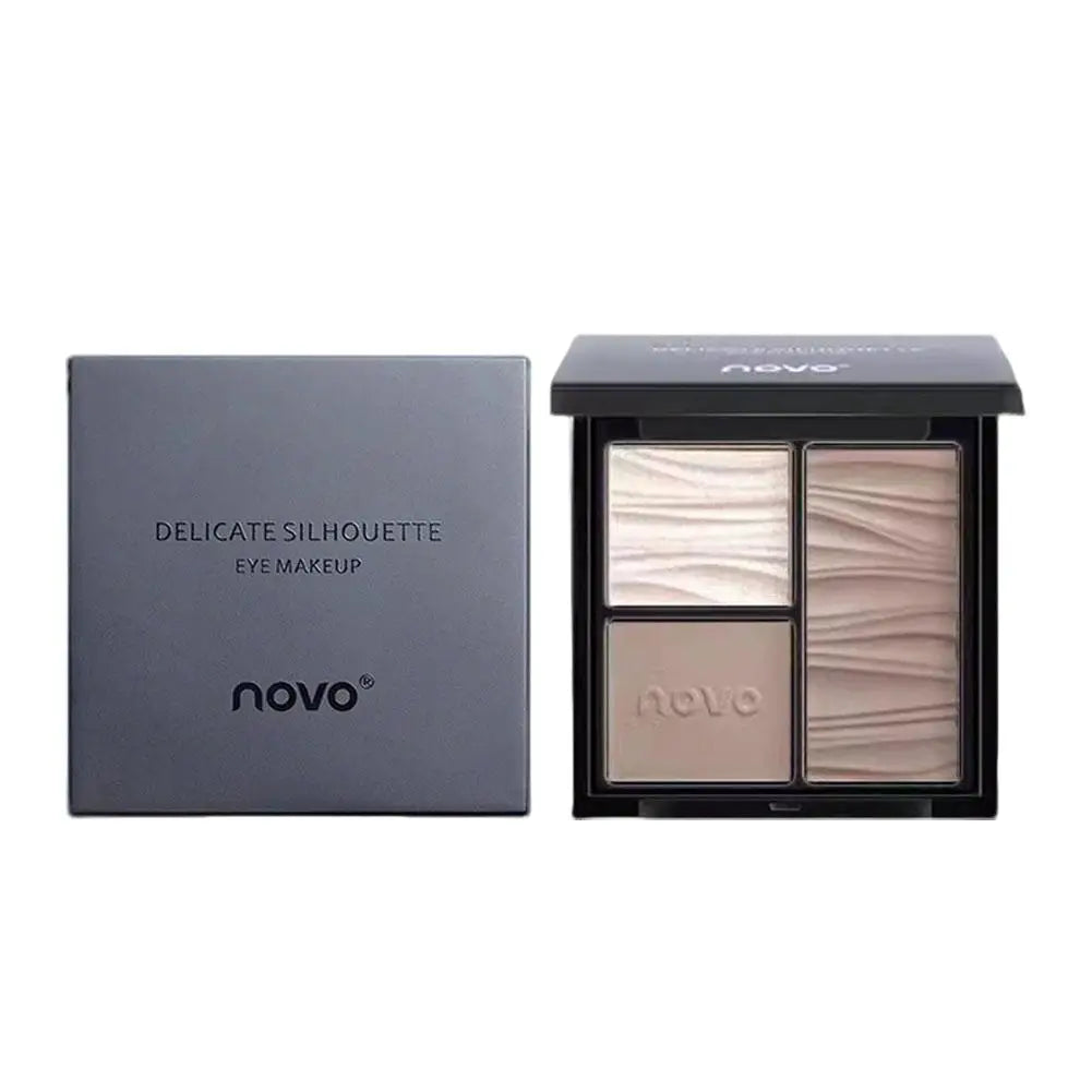 3-color Contour Powder Palette 3D Natural Highlighter Contour Matte Nose Shadow Long-lasting Brightens Facial Makeup Cosmetics Peaceful Pleasures Health and Wellness A