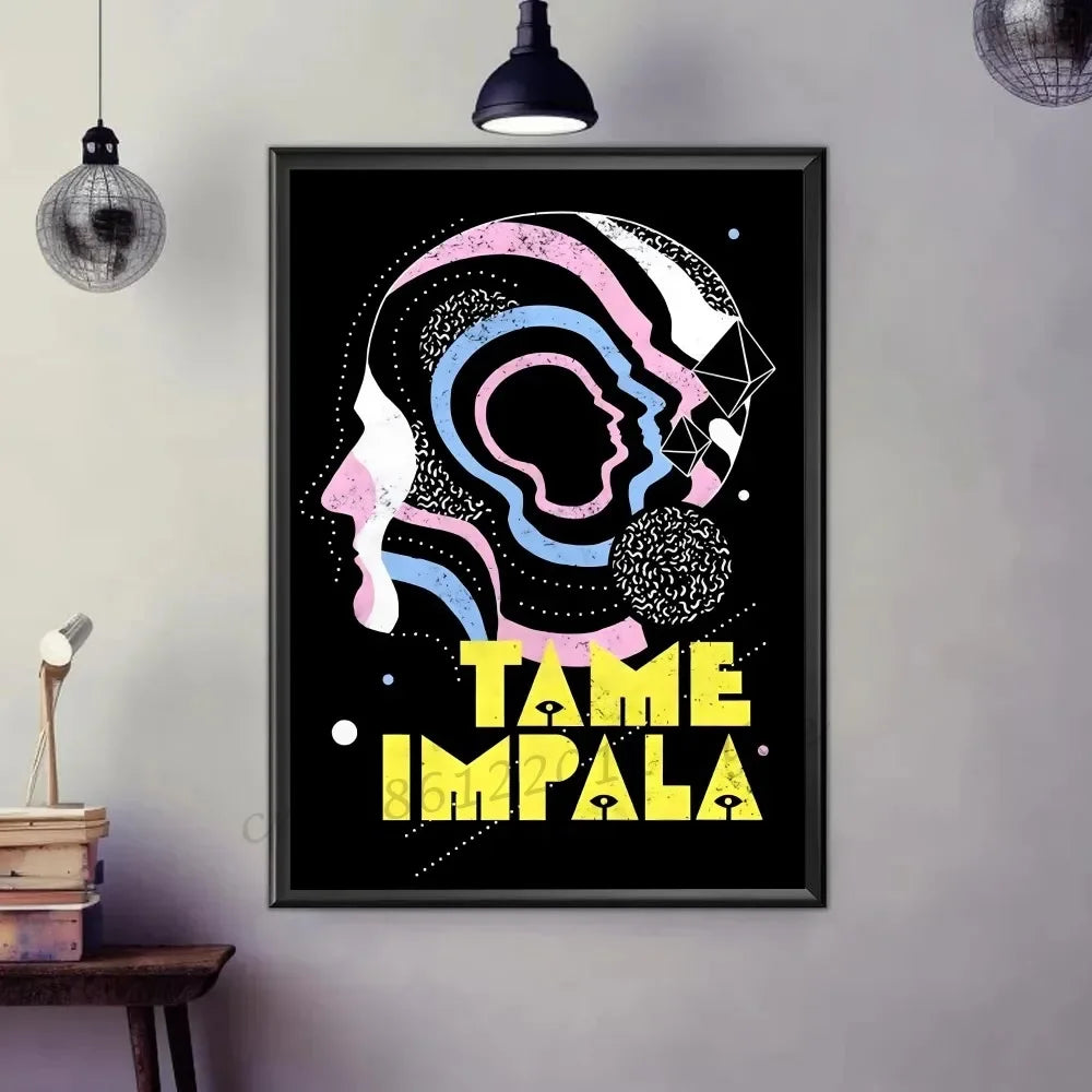 Tame Impala Minimalist Aesthetics Canvas Painting Print for Living Room Modern Home Decor Peaceful Pleasures Health and Wellness z9 50x70cm Unframed