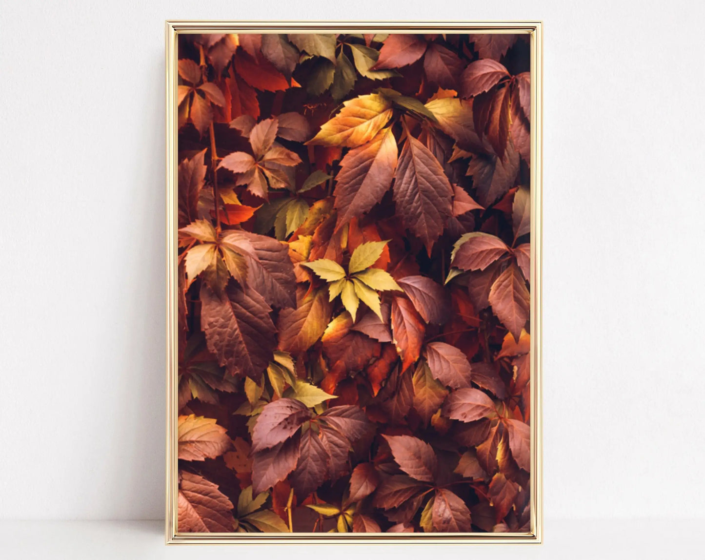 Autumn Forest Path Canvas Print | Golden Leaves Wall Art