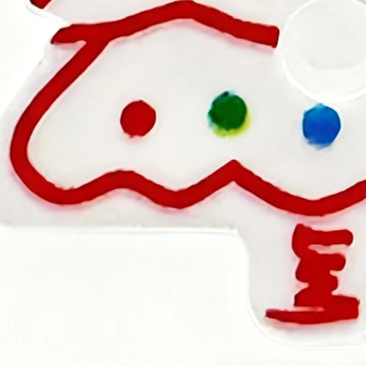 Christmas Buttons For Crafts 10-Piece Tree-Shaped Decoration Pin Ornament 2D Acrylic Christmas Craft Supplies For Holiday Peaceful Pleasures Health and Wellness