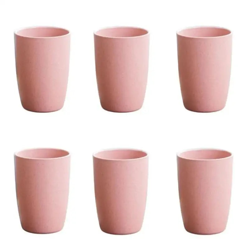 12-Pack Wheat Straw Mouthwash Cups – Kids & Adults Travel Cup Wheat Straw Cups Peaceful Pleasures Health and Wellness Pink 6pcs