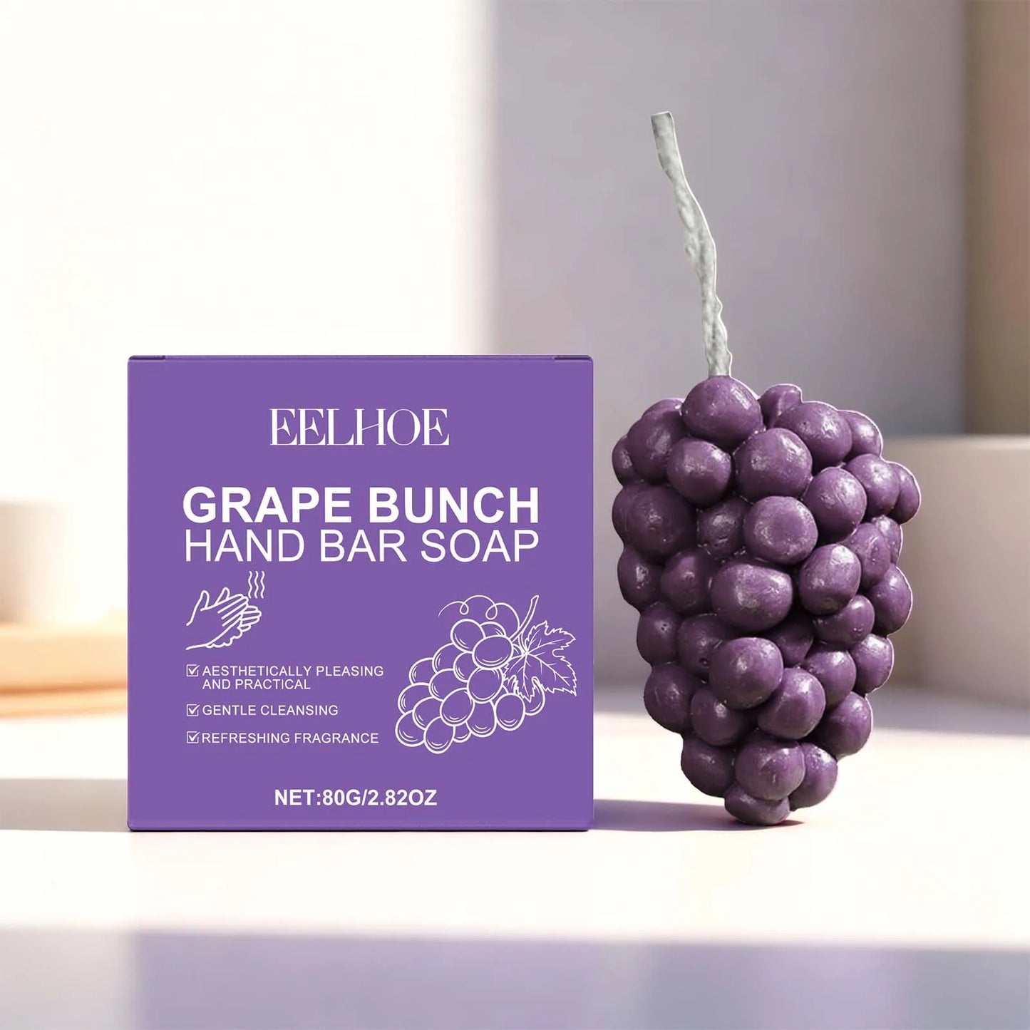 Grape Skewer Soap Gently Effectively Remove Dead Skin Cleaning Dirt Softening Skin Refreshing Grape Fragrance Hand Cleaning Soap Peaceful Pleasures Health and Wellness