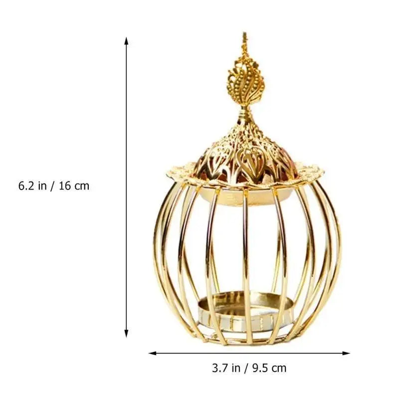 Arabian Gold Incense Burner Iron Candlestick Creative Home Model