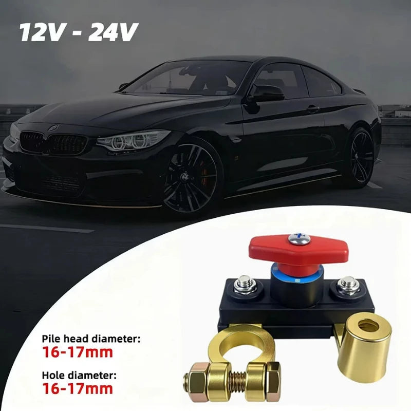 Car Battery Cut Off Switch Disconnect Automatic Circuit Breaker Anti-Leakage Switch Isolator For Cars Truck 12V/24V ﻿ Peaceful Pleasures Health and Wellness