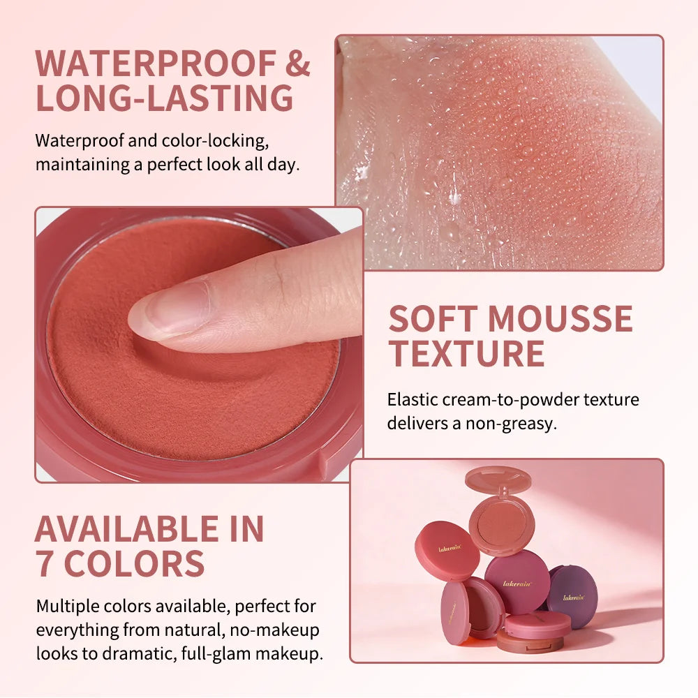 Matte Blush & Silken Touch Highlighter Set Smooth Texture Non-Flying Powder Fine Pearl Glow Waterproof Long Lasting Face Makeup Peaceful Pleasures Health and Wellness