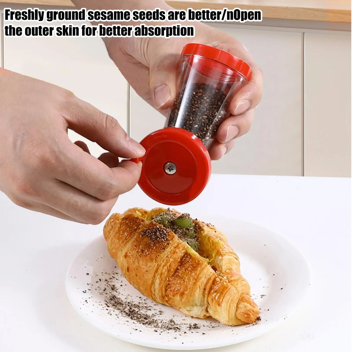 Hand-Cranked Sesame & Spice Grinder Mill | Manual Kitchen Tool