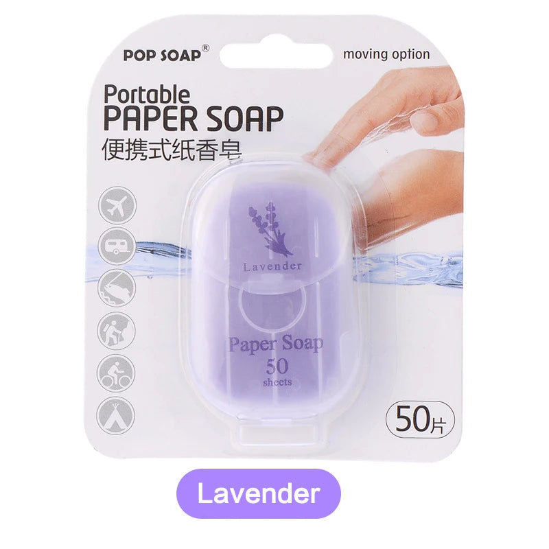 Ultimate Portable Paper Soap Sheets For Outdoor Travel， disposable hand washing travel soap Peaceful Pleasures Health and Wellness Lavender