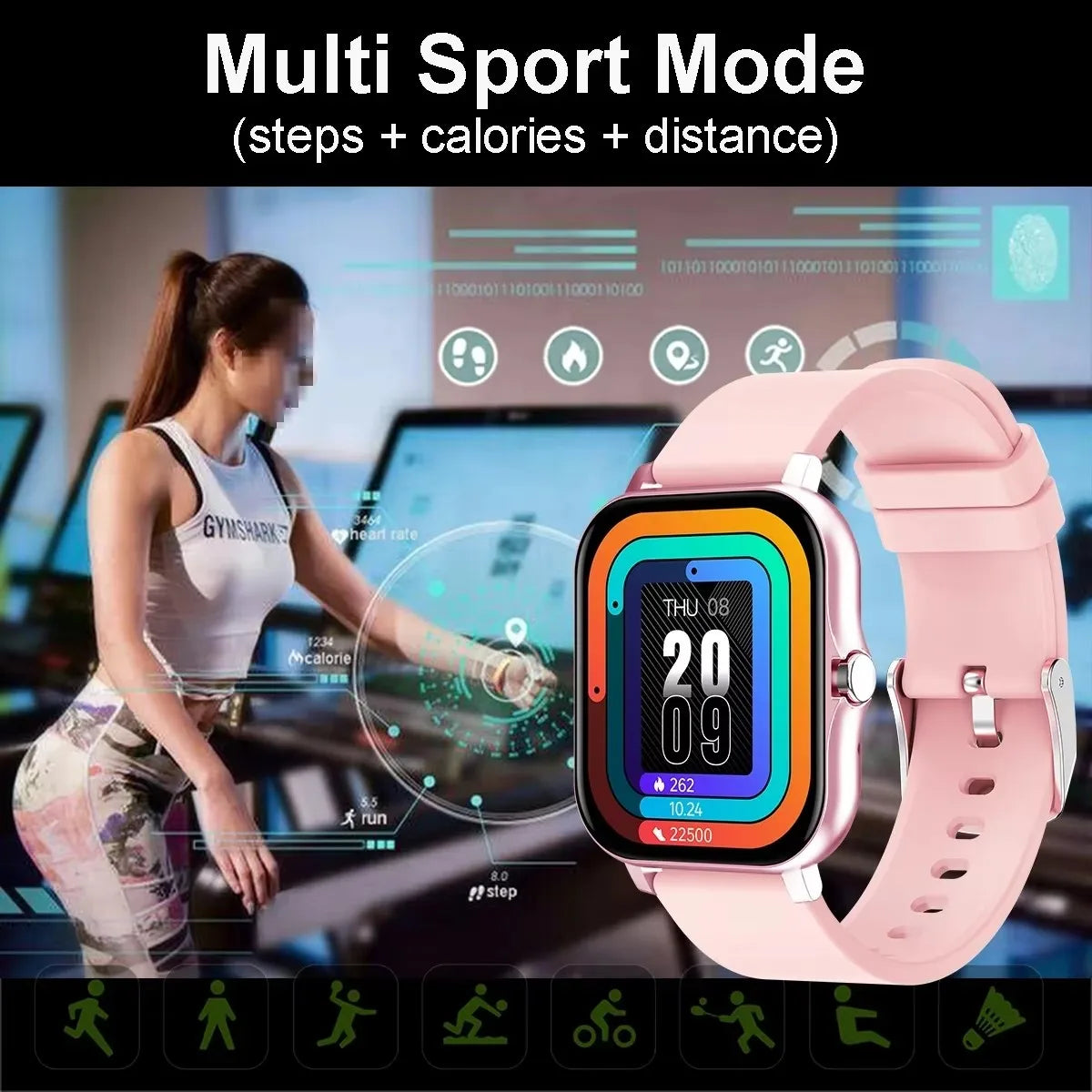 1.83" Smart Watch – Bluetooth Calls, Fitness & Sleep Tracker