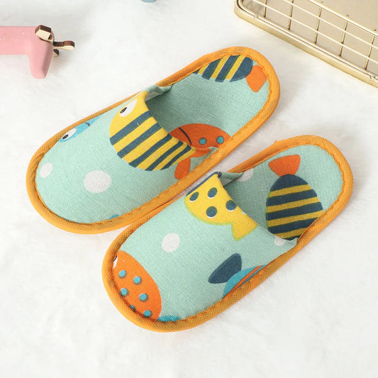Kids Cartoon Disposable Non-Slip Slippers | Hotel Travel Shoes Kids Disposable Slippers Peaceful Pleasures Health and Wellness A 22cm