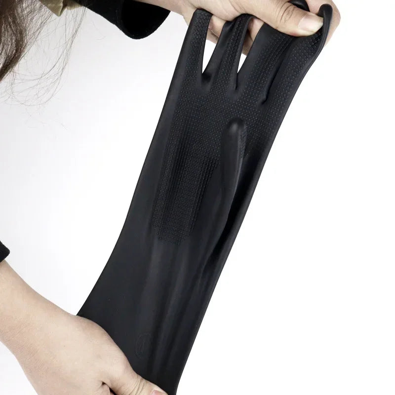 5pairs Dyed Hair Perm Curling Heat Resistant Waterproof Rubber Gloves for Salon Peaceful Pleasures Health and Wellness