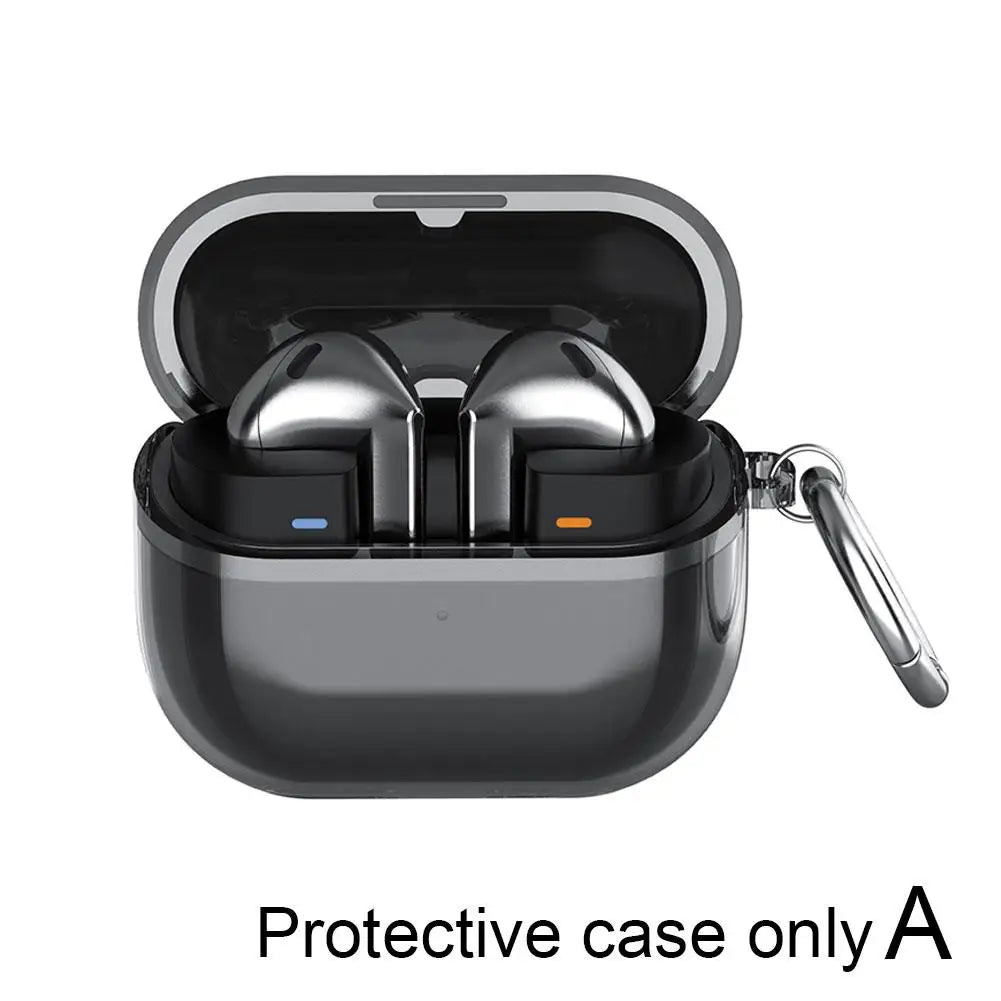 Transparent Samsung Galaxy Buds 3 Pro Case with Carabiner
