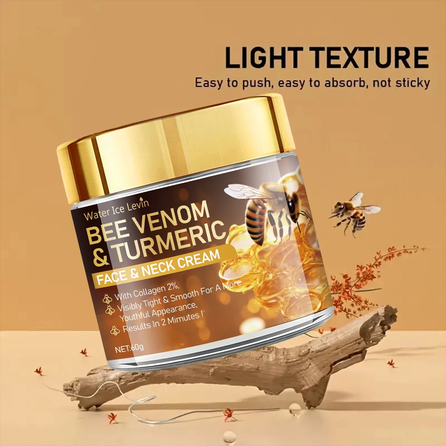 Bee Venom Face Cream | Collagen, Retinol & Turmeric – 60g