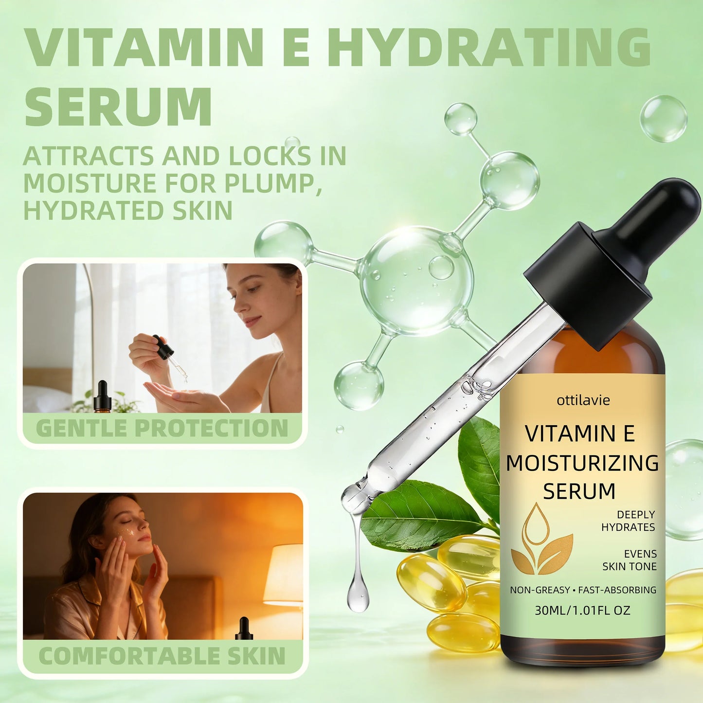 ottilavie Vitamin E Moisturizing Serum | All-Day Hydration