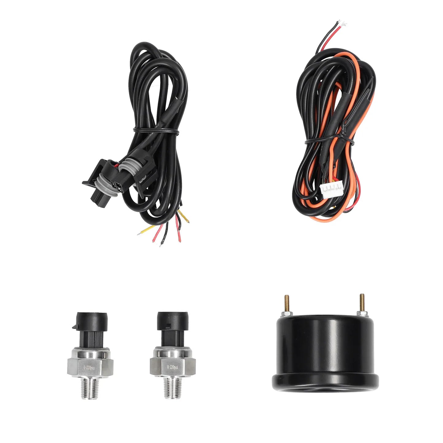 Dual Display LED Air Suspension Gauge 0-220PSI | 2x NPT Sensors