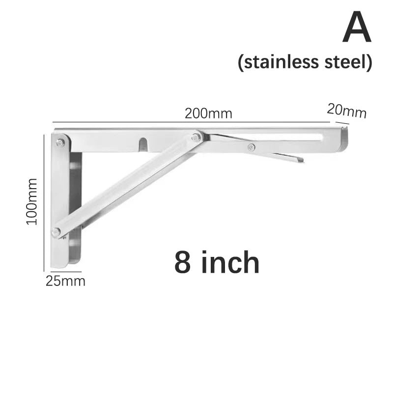 20/25/30/35/40cm Triangle Folding Angle Bracket Heavy Support Adjustable Wall Shelves Mounted Table Shelves Home Hardware Peaceful Pleasures Health and Wellness A