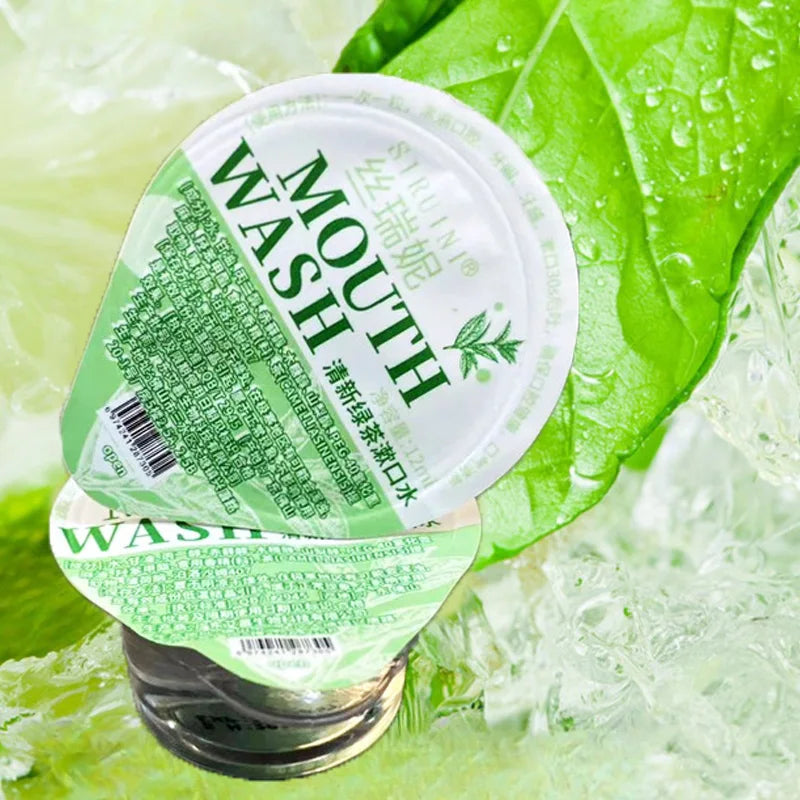 10PCS Jelly Cup Mouthwash Independent Set with Green Tea Flavor 12ml Clean Oral Portable Disposable Peaceful Pleasures Health and Wellness
