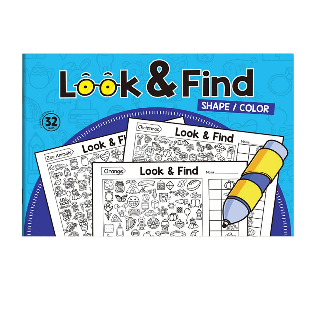 Children's Search Items Game Enhance Visual Perception Fun Coloring
