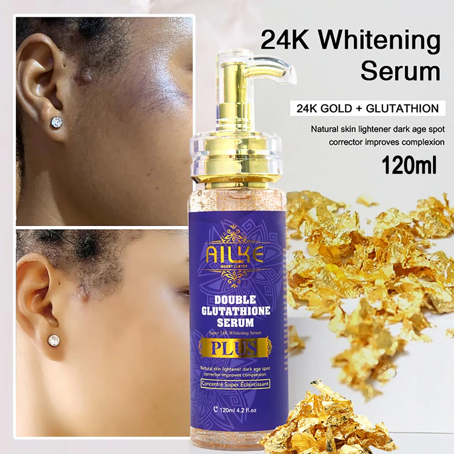 AILKE Double Glutathione Brightening Serum – Dark Spot 120ml