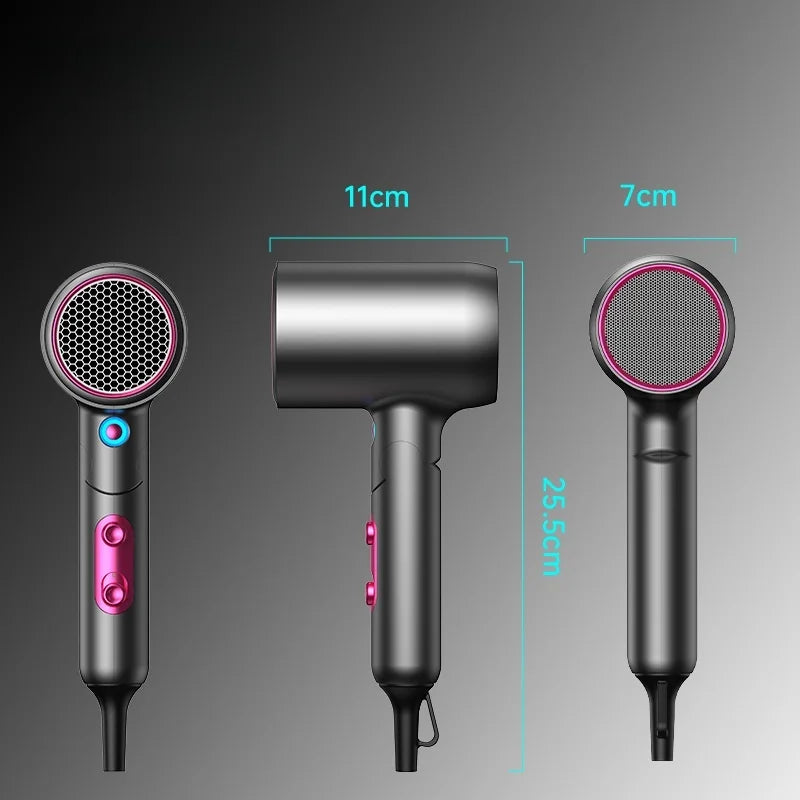 New Product Foldable High Air Volume Hair Dryer 2000W High-Power Fast Drying Blue Light Hair Dryer Eu/Us/Uk/Au Peaceful Pleasures Health and Wellness