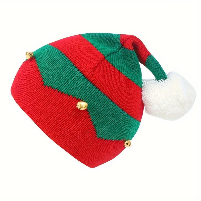Christmas Hat with Bell For Parent-Child, Winter Warm Knited Beanie for Marry Christmas New Year Xmas Party Festive Ornament cap Peaceful Pleasures Health and Wellness