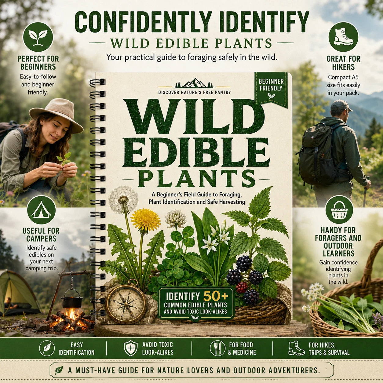 Wild Edible Plants Identification Guide Beginner Foraging Field