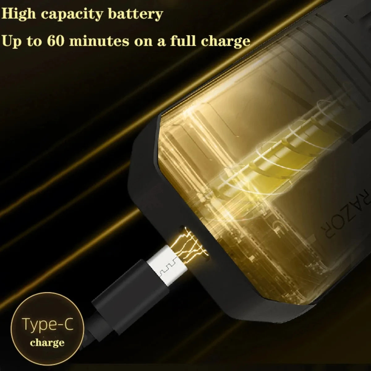 VGR 375 Professional Men's Electric Shaver Waterproof Independent Foil Electric Shaver Convenient Cordless Hair Trimmer Peaceful Pleasures Health and Wellness