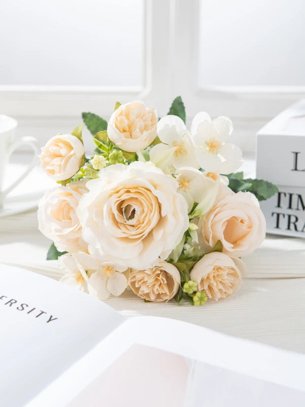 Silk Rose Artificial Flowers for Wedding, Home & Garden Décor
