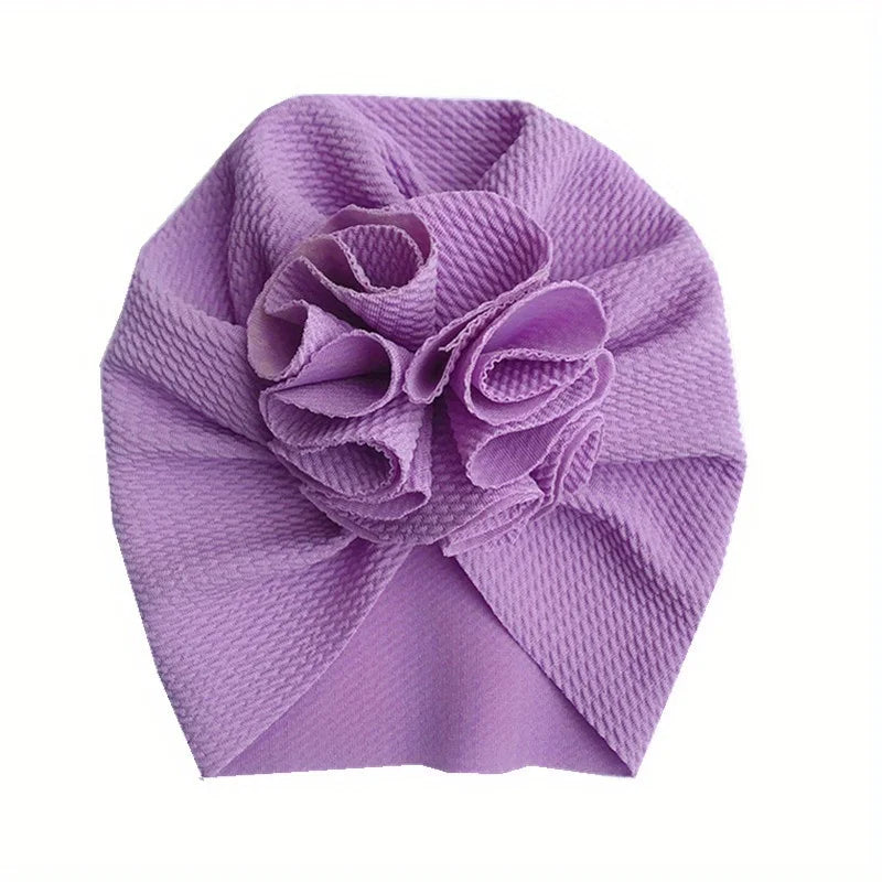 Baby Flower Turban Hats – Soft Head Wraps for Newborns 1–3Y