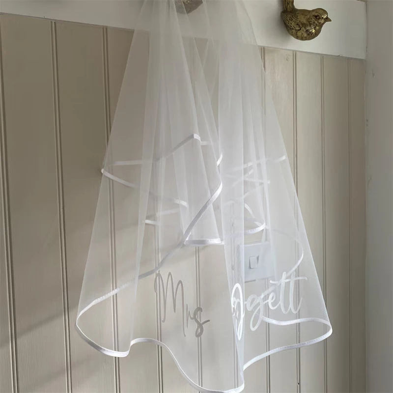 Personalized MRS Bridal Veil | Bachelorette & Hen Party Gift Personalized Bridal Veil Peaceful Pleasures Health and Wellness