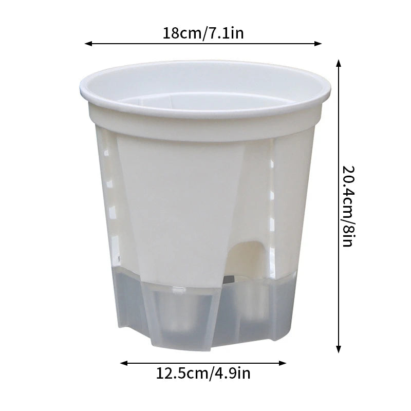 Self-Watering Transparent Orchid Pot | Double Layer Hydroponic
