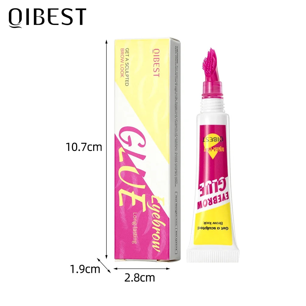 QIBEST New Comb-shaped Brush Head Transparent Eyebrow Styling Cream Long Lasting Clear Eyebrow Styling Gel Eyebrow Makeup Tools Peaceful Pleasures Health and Wellness