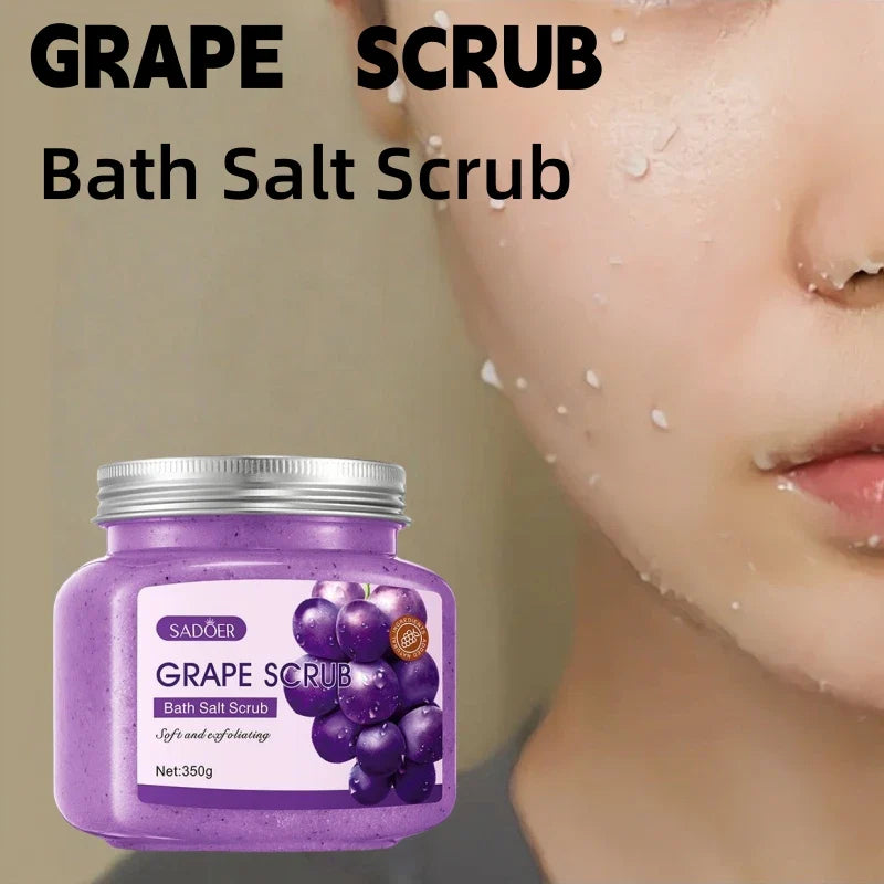 SADOER Grape Bath Salt Scrub 350g – Body & Face Exfoliant