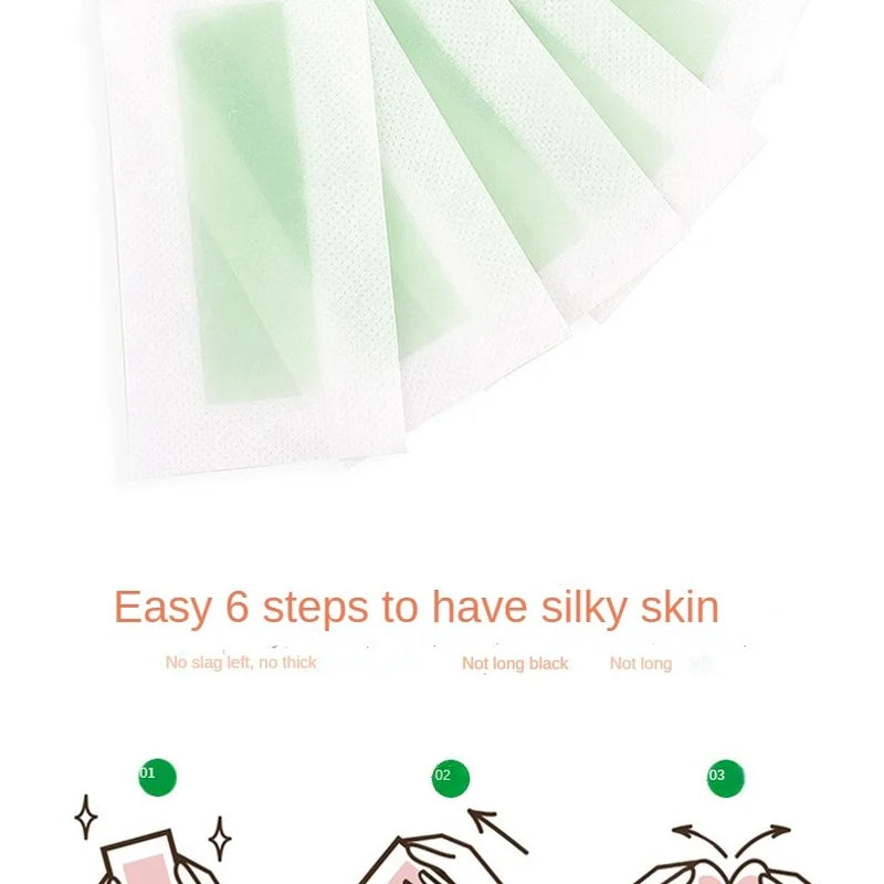24pcs Hair Removal Beeswax Cream Tearing Wax Strip Paper Leg Armpit Body Facial Hair Remove For Women Men Peaceful Pleasures Health and Wellness