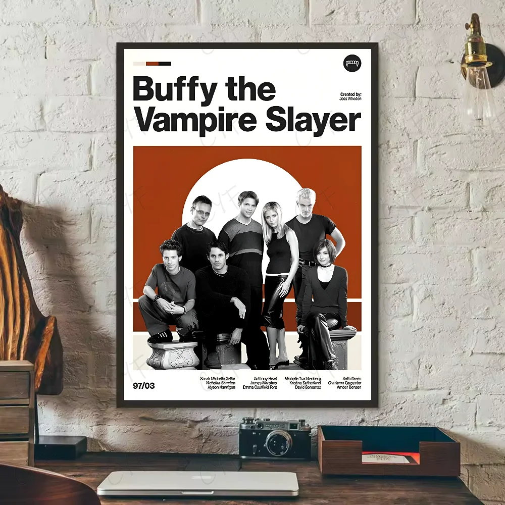 Vintage Buffy The Vampire Poster HD art sticky wall waterproof home living room bedroom bar aesthetic decoration Peaceful Pleasures Health and Wellness