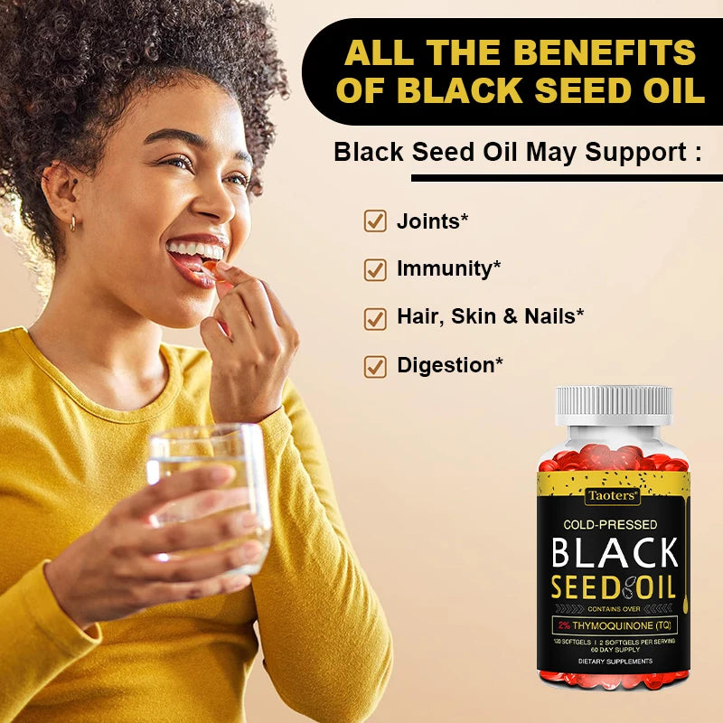 Black Seed Oil Capsules | Cold Pressed Nigella Sativa Supplement