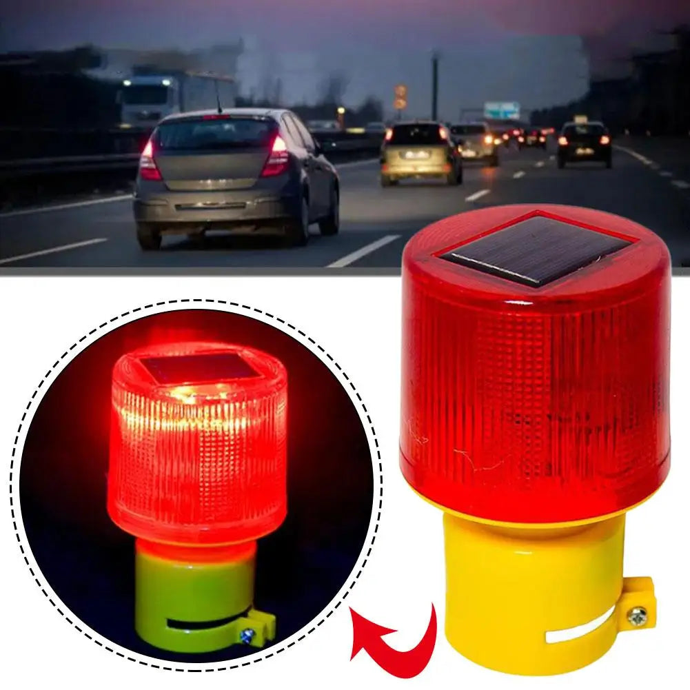 Solar LED Emergency Traffic Warning Light for Construction Peaceful Pleasures Health and Wellness