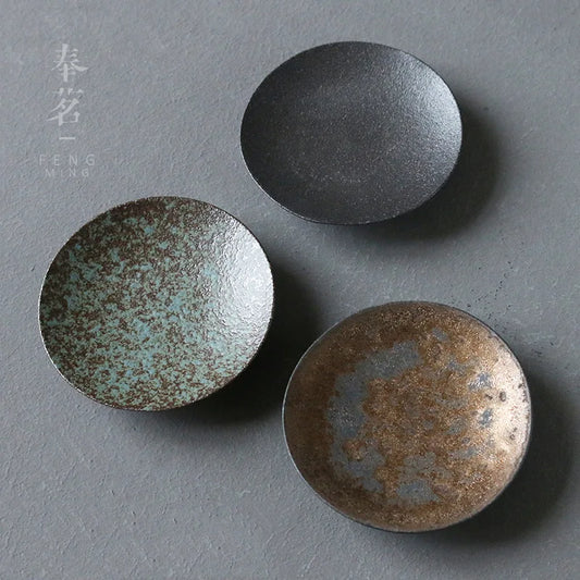 Ceramic coasters - japanese style heat-resistant non-slip mats - tea coasters - cup holders - kung fu tea ceremony accessories Peaceful Pleasures Health and Wellness