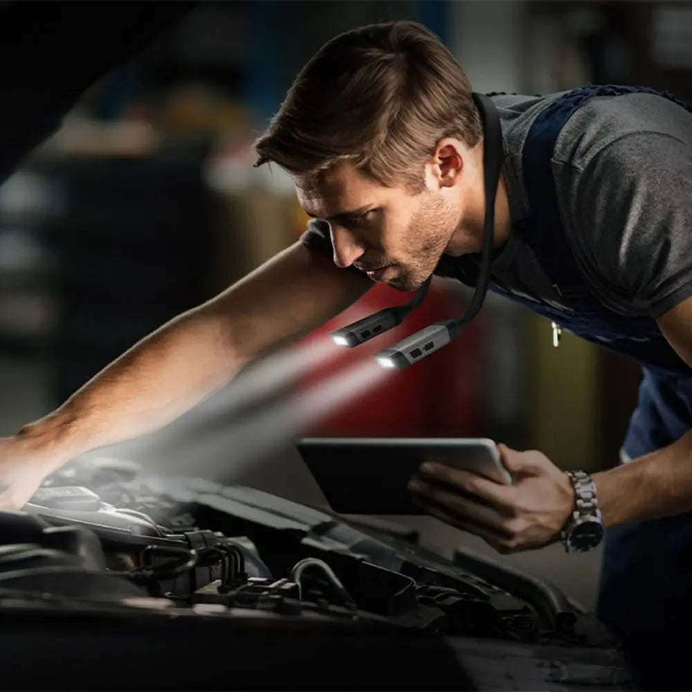 Flexible Neck Light LED Work Light – Magnetic & USB-C Rechargeable