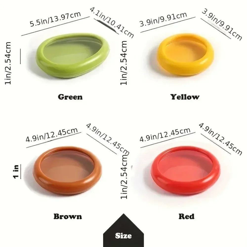 1/4Pcs Onion Storage Avocado Saver Holder Reusable Storage Containers Avocado keeper Tomato Saver and Lemon holder for Fridge Peaceful Pleasures Health and Wellness